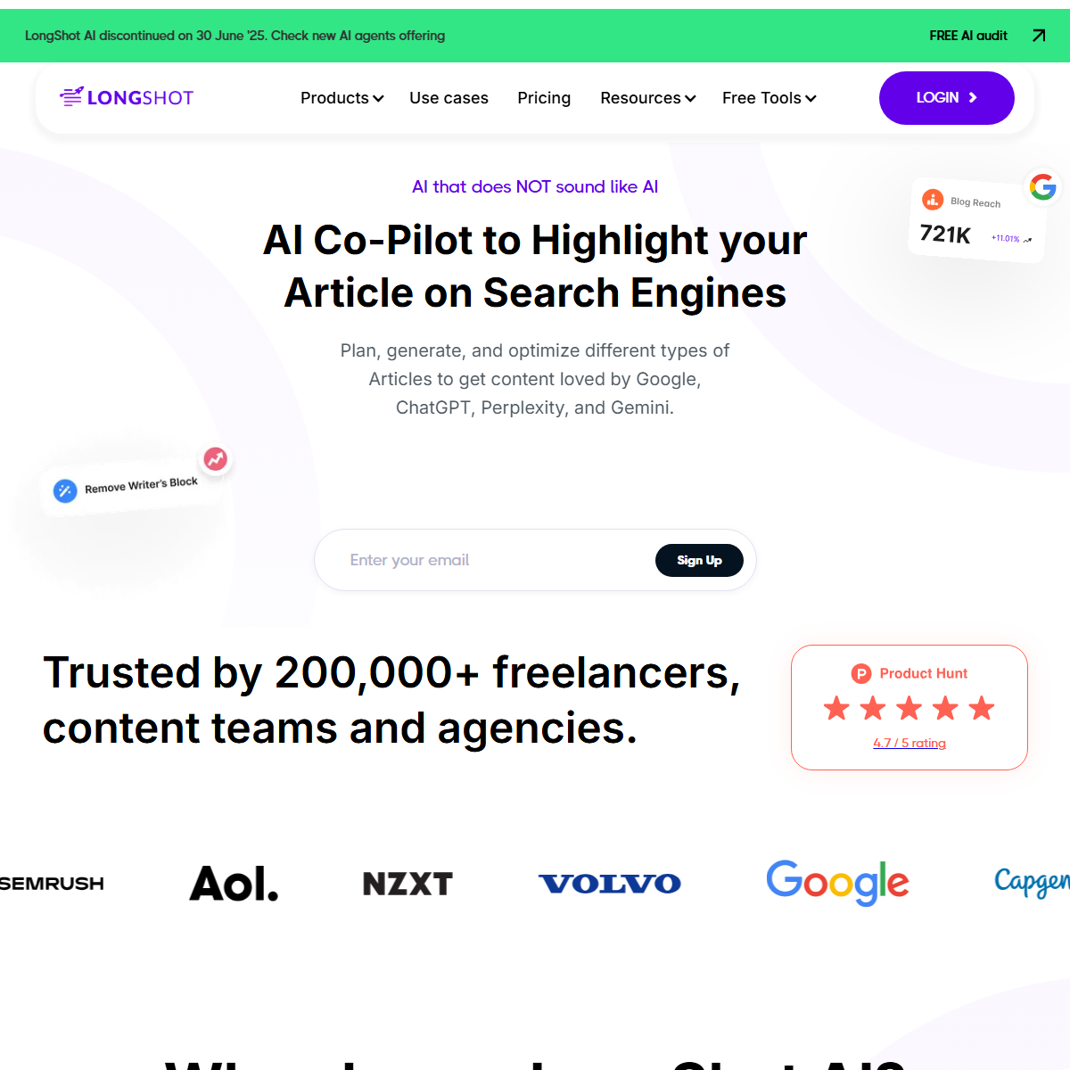 LongShot - SEO Tool Screenshot