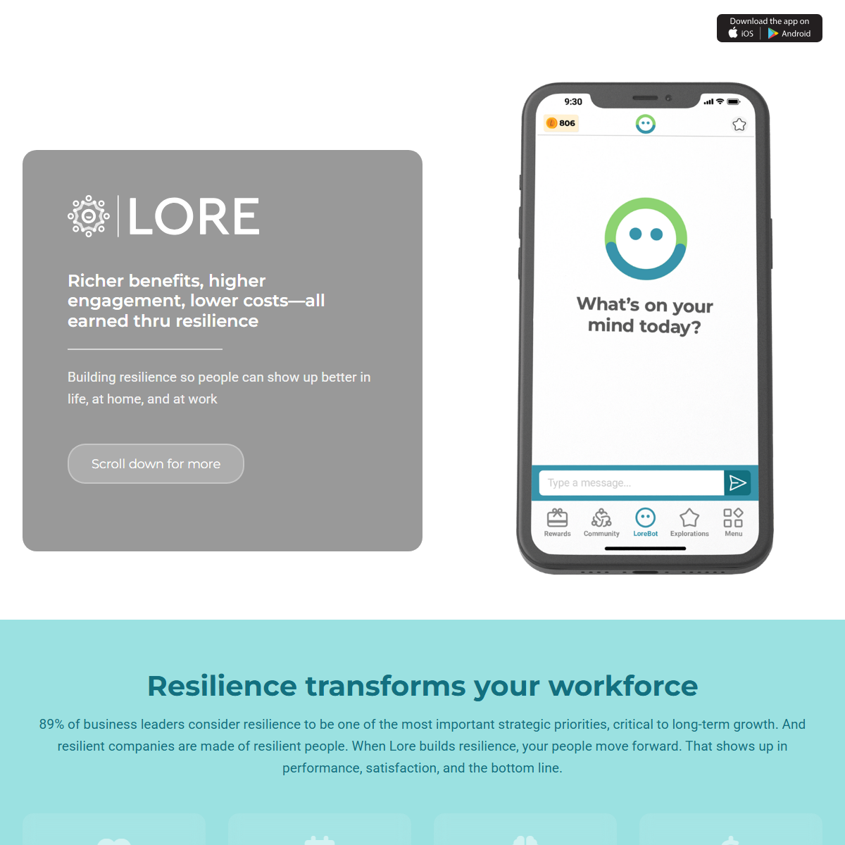 Lore - AI chatbots Tool Screenshot