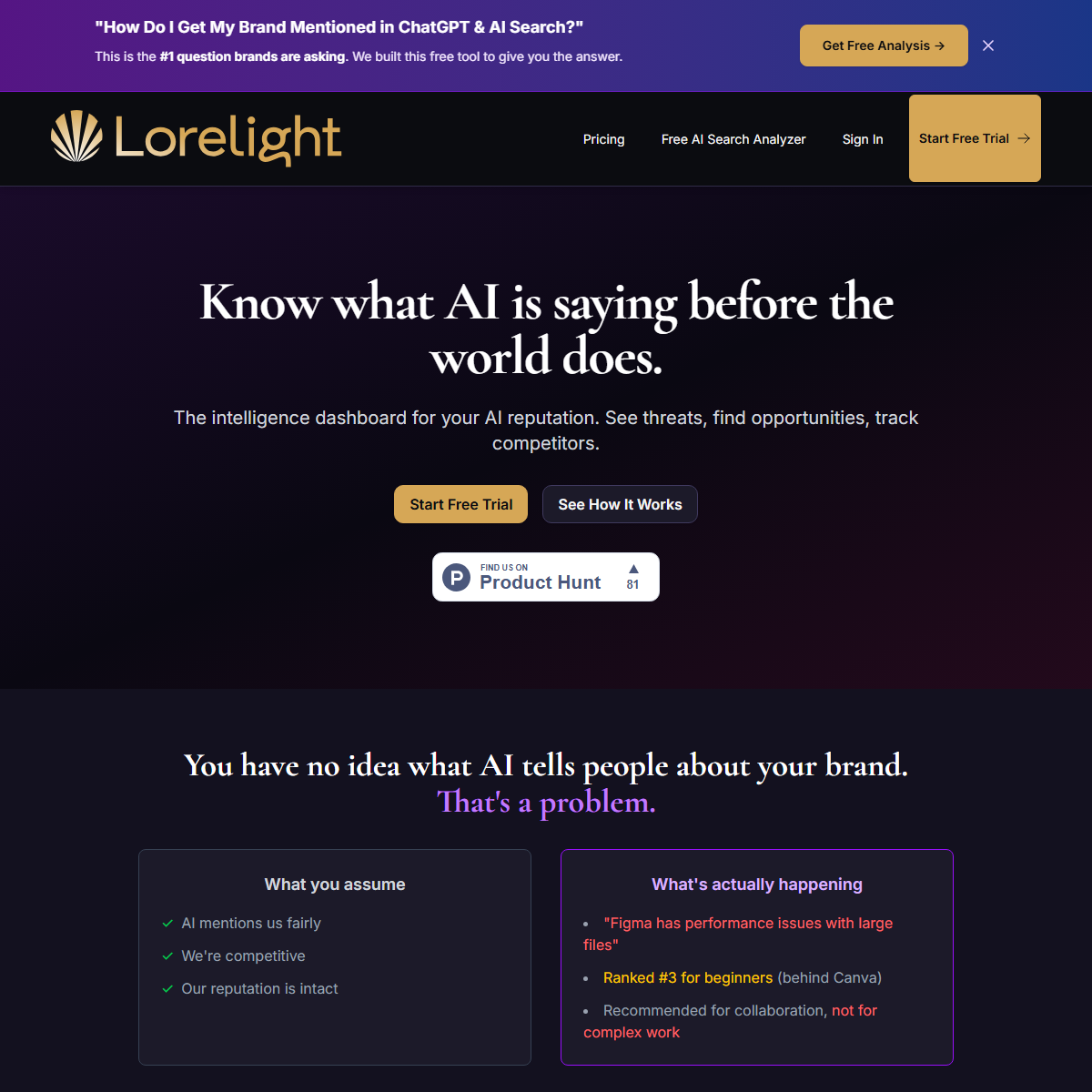 Lorelight - marketing Tool Screenshot