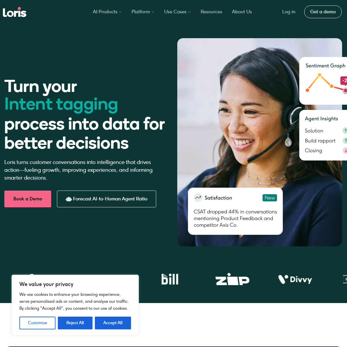 Loris - customer support Tool Screenshot