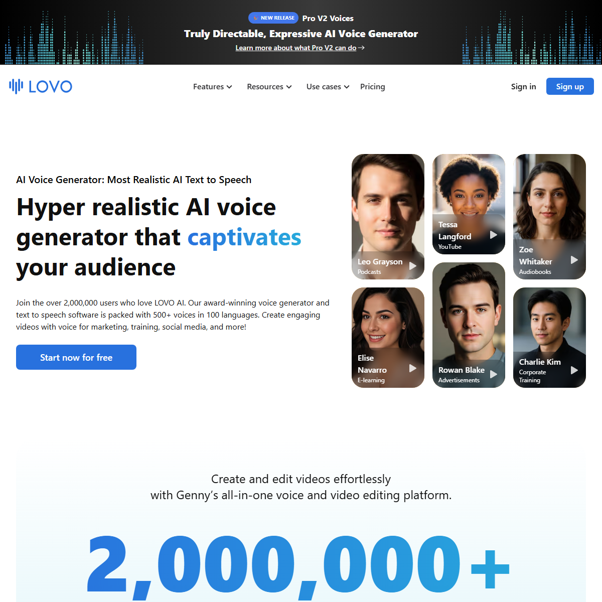LOVO - text to speech Tool