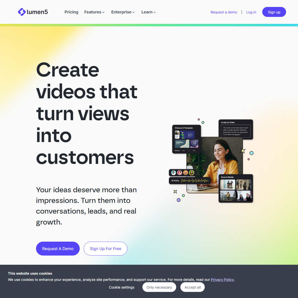 Lumen5 - video editing Tool Screenshot