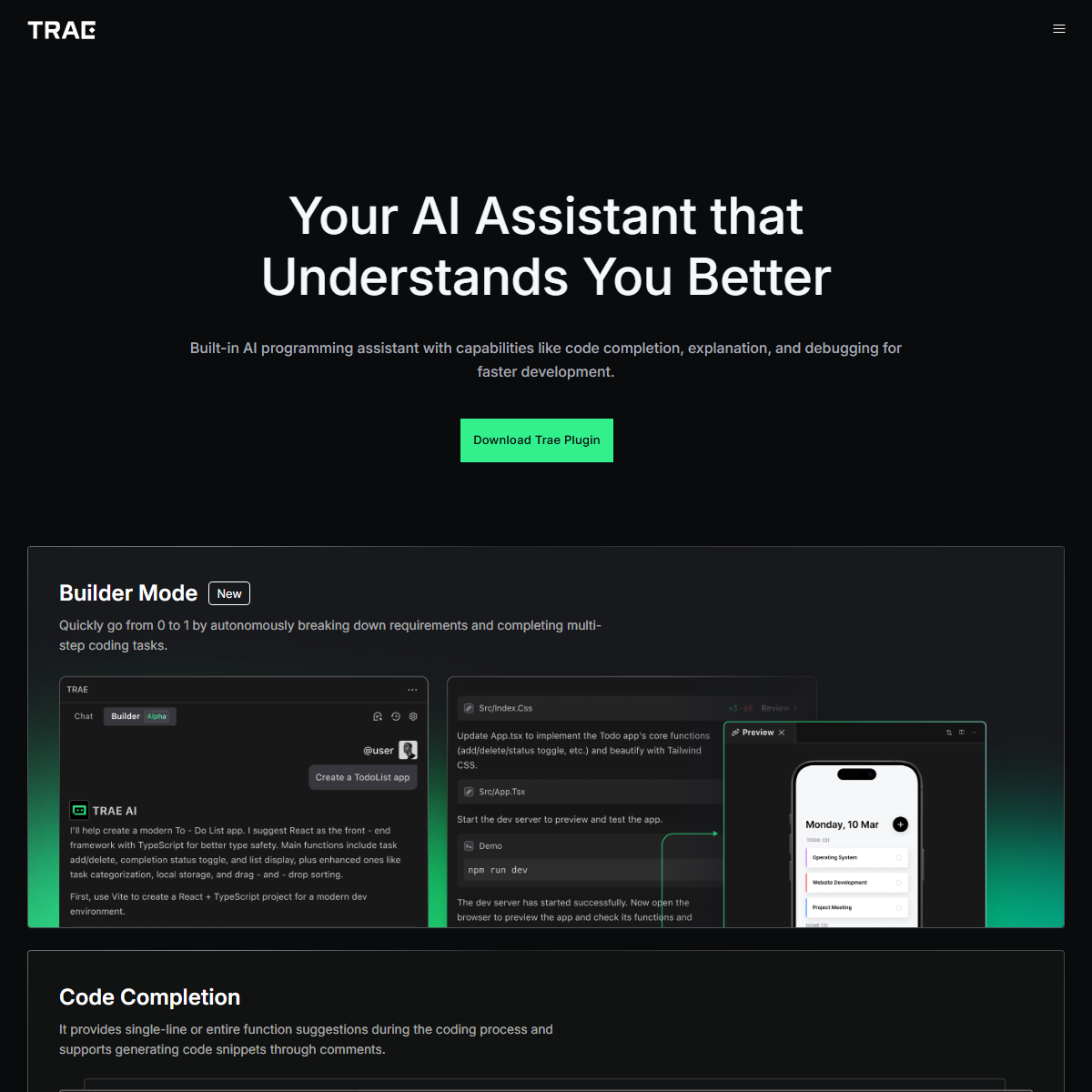 MarsCode - code assistant Tool Screenshot
