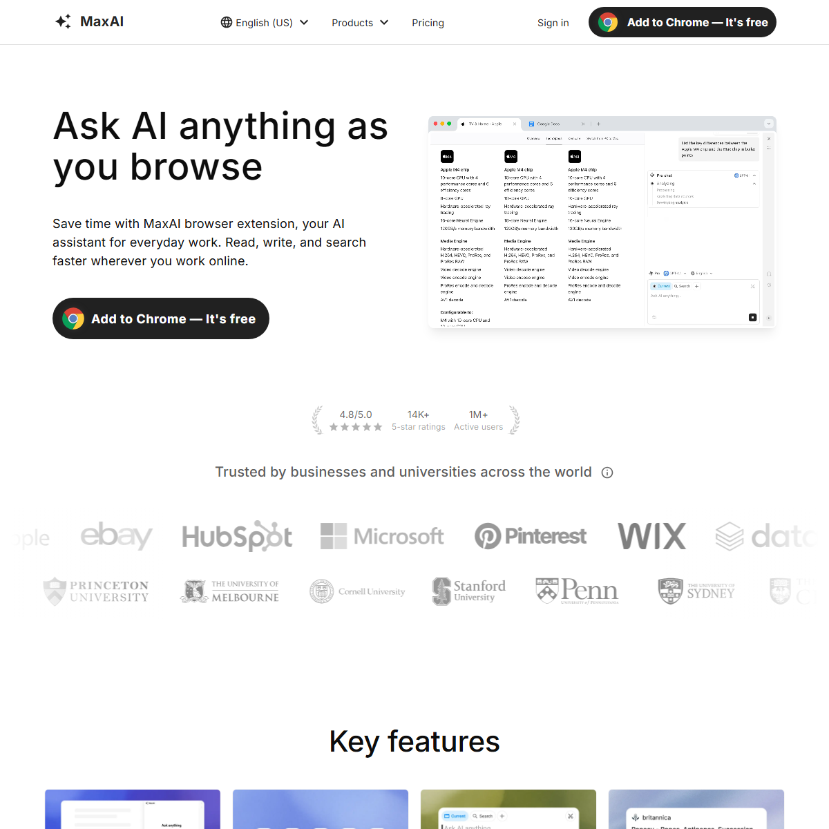 MaxAI.me - personal assistant Tool Screenshot