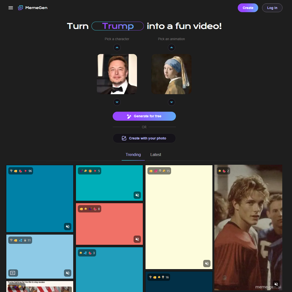 MemeGen AI - fun tools Tool Screenshot