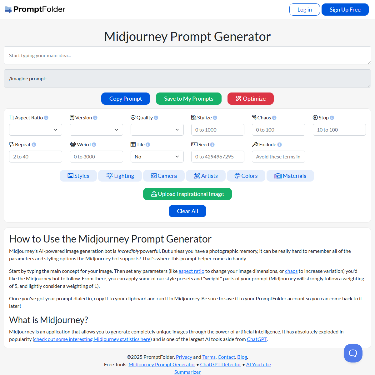 Midjourney Prompt Helper - prompt generators Tool