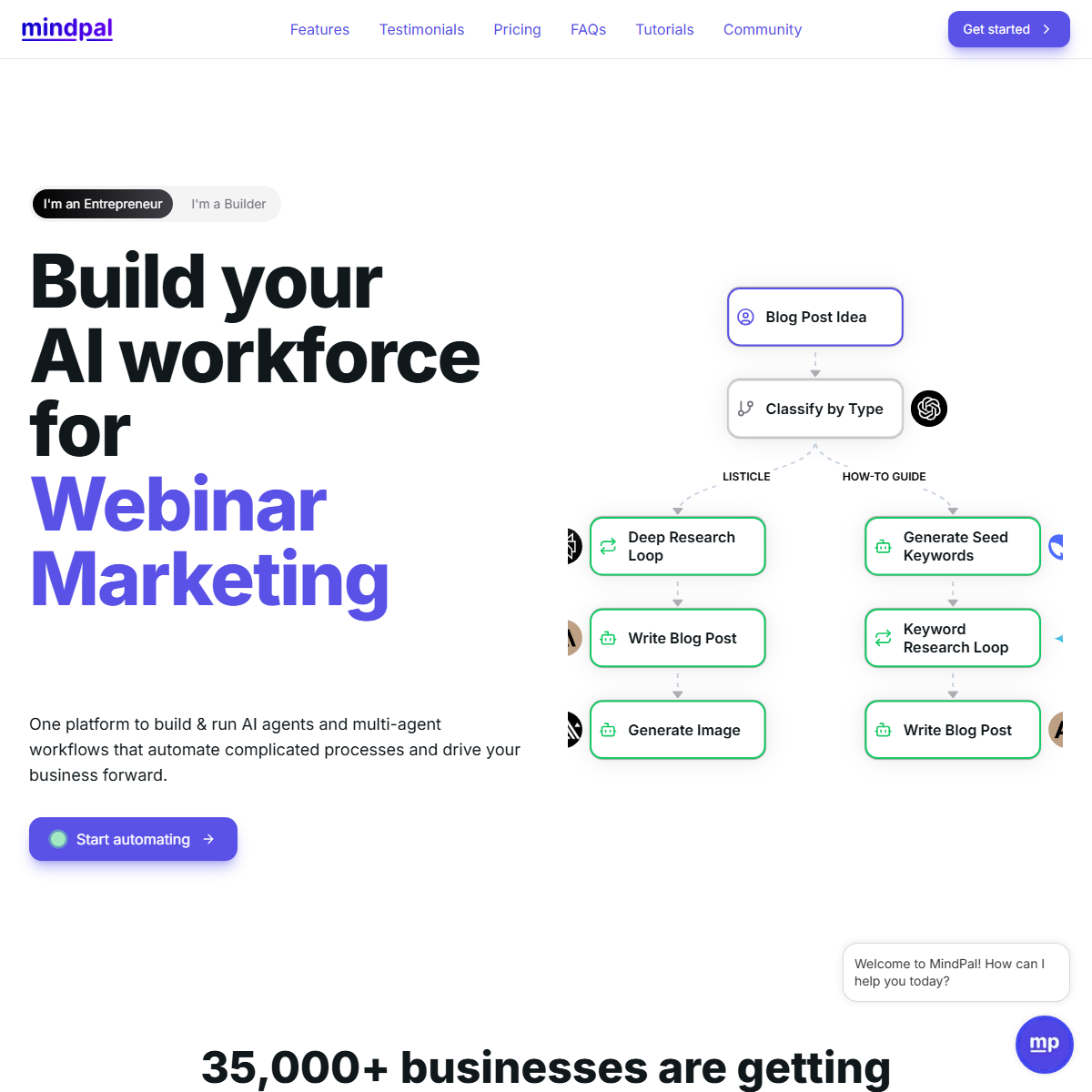MindPal - AI agents Tool Screenshot