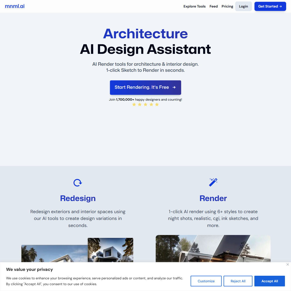 mnml AI - design generators Tool Screenshot