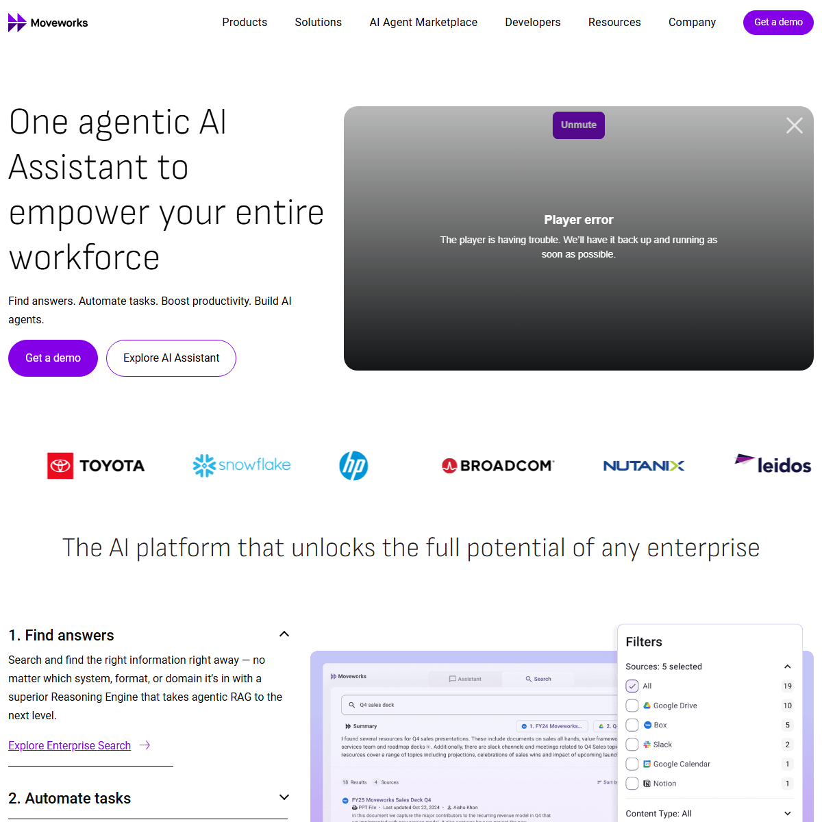 Moveworks - human resources Tool Screenshot