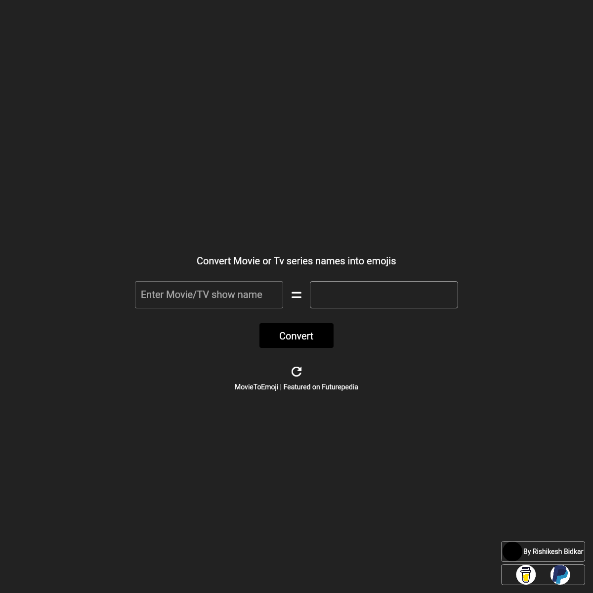 MovieToEmoji - fun tools Tool Screenshot