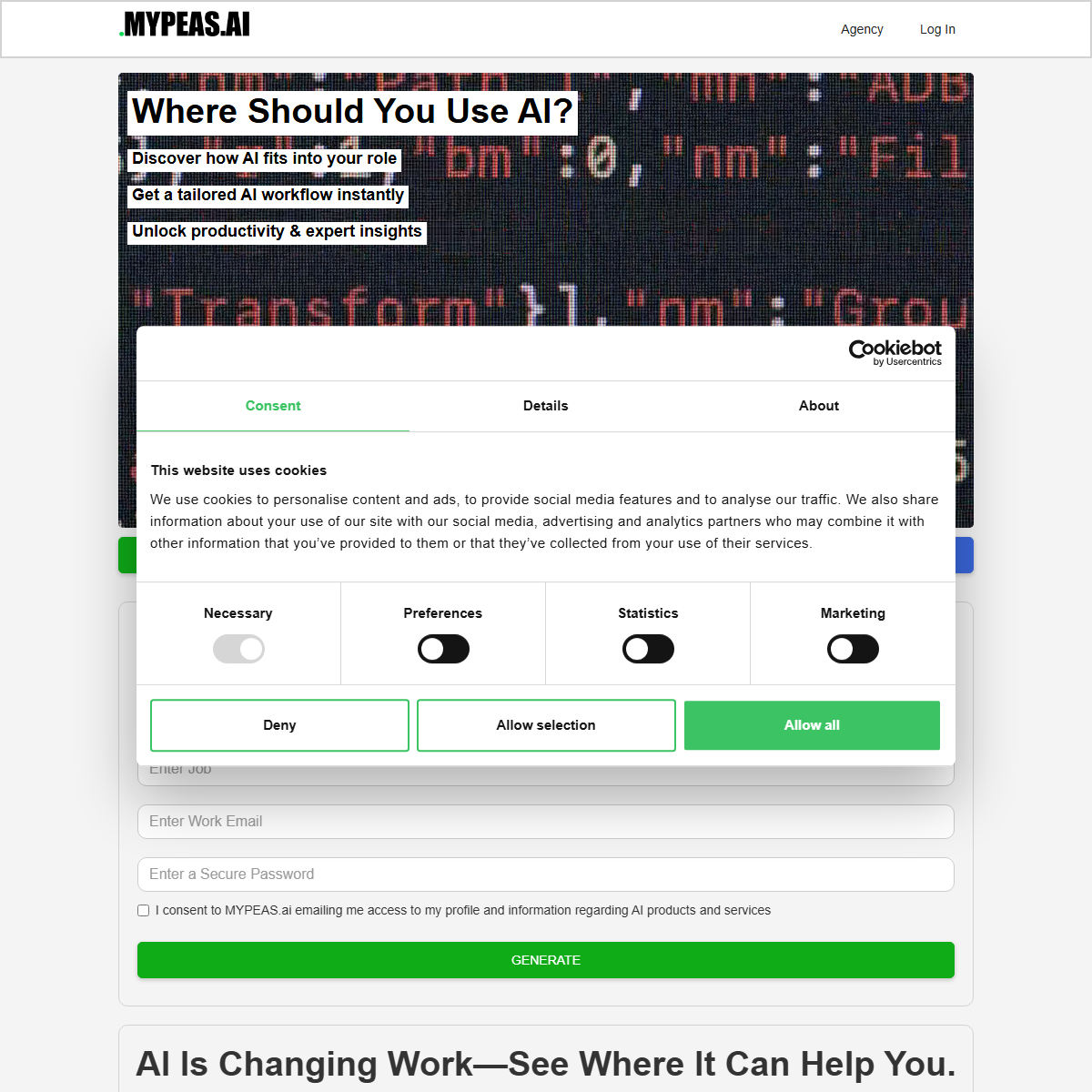 MYPEAS.ai - human resources Tool Screenshot
