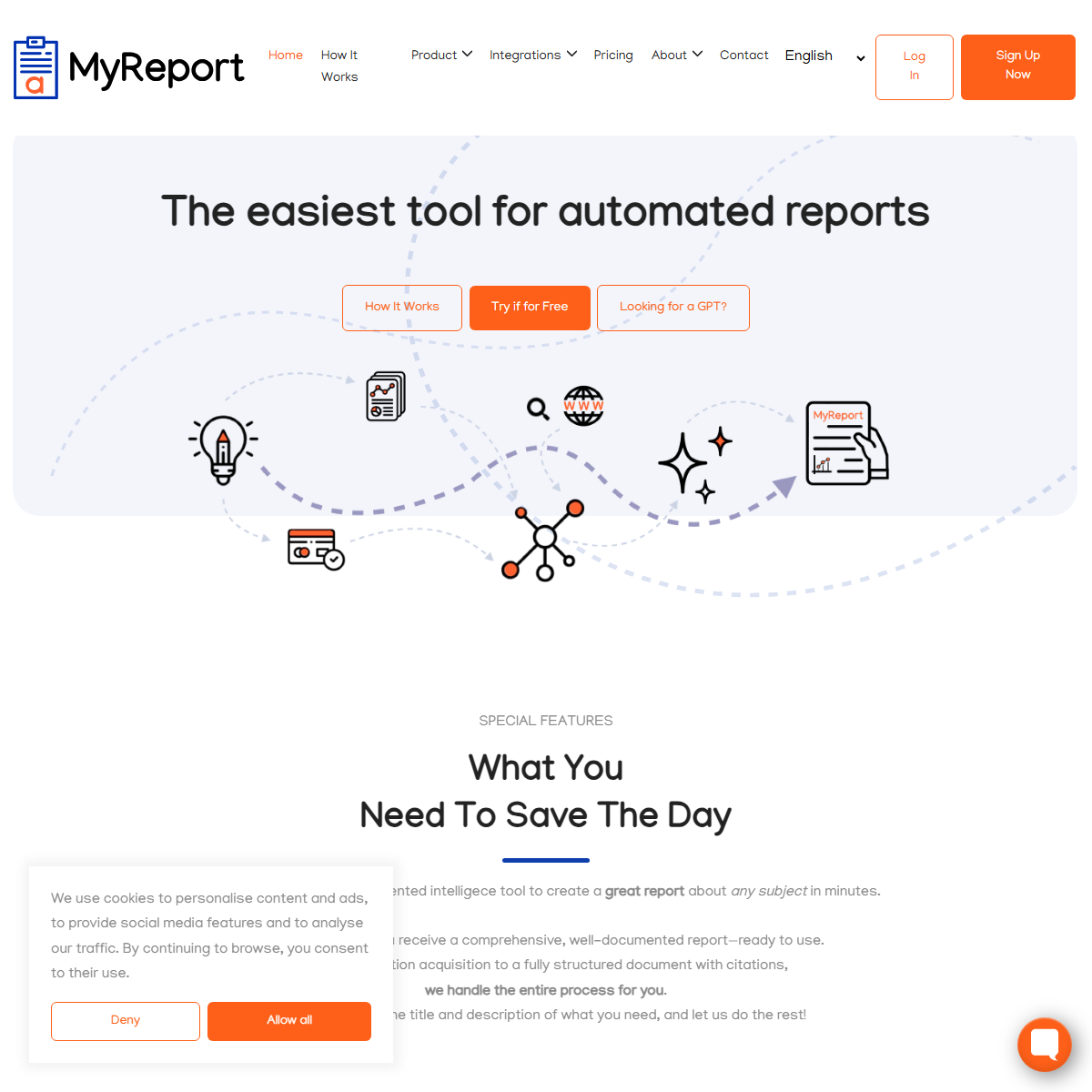 MyReport - research Tool Screenshot