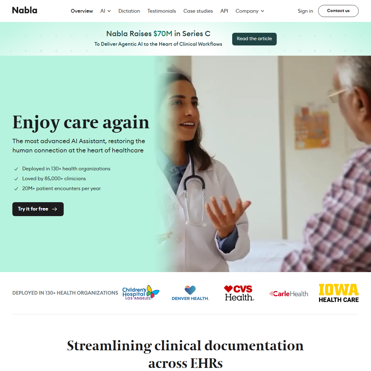 Nabla - health Tool Screenshot