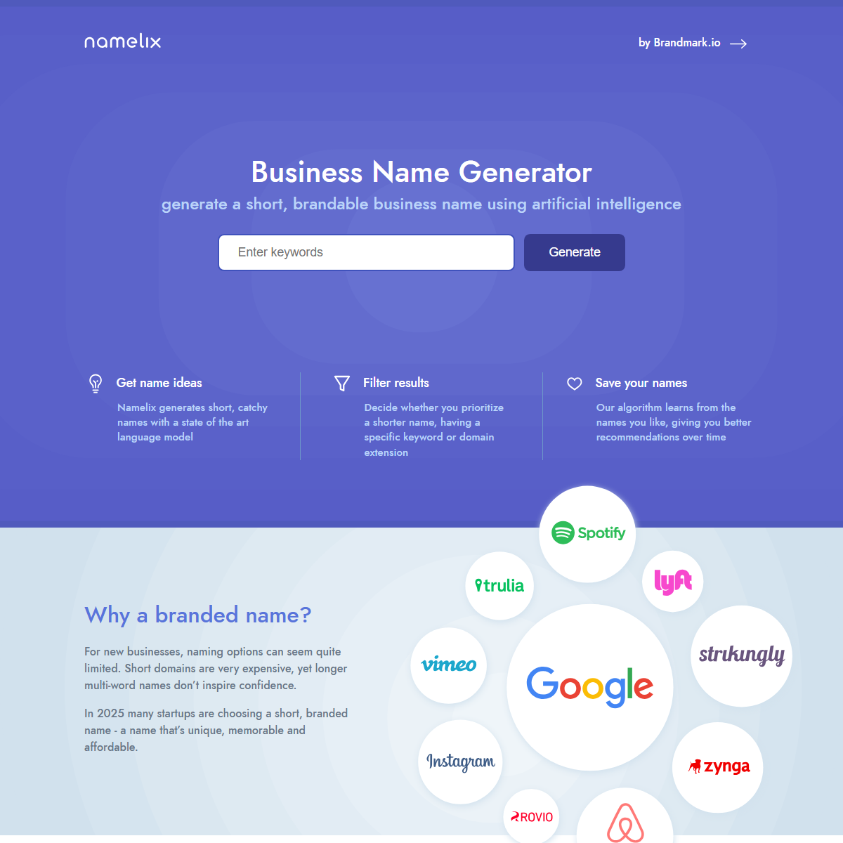 Namelix - startup tools Tool
