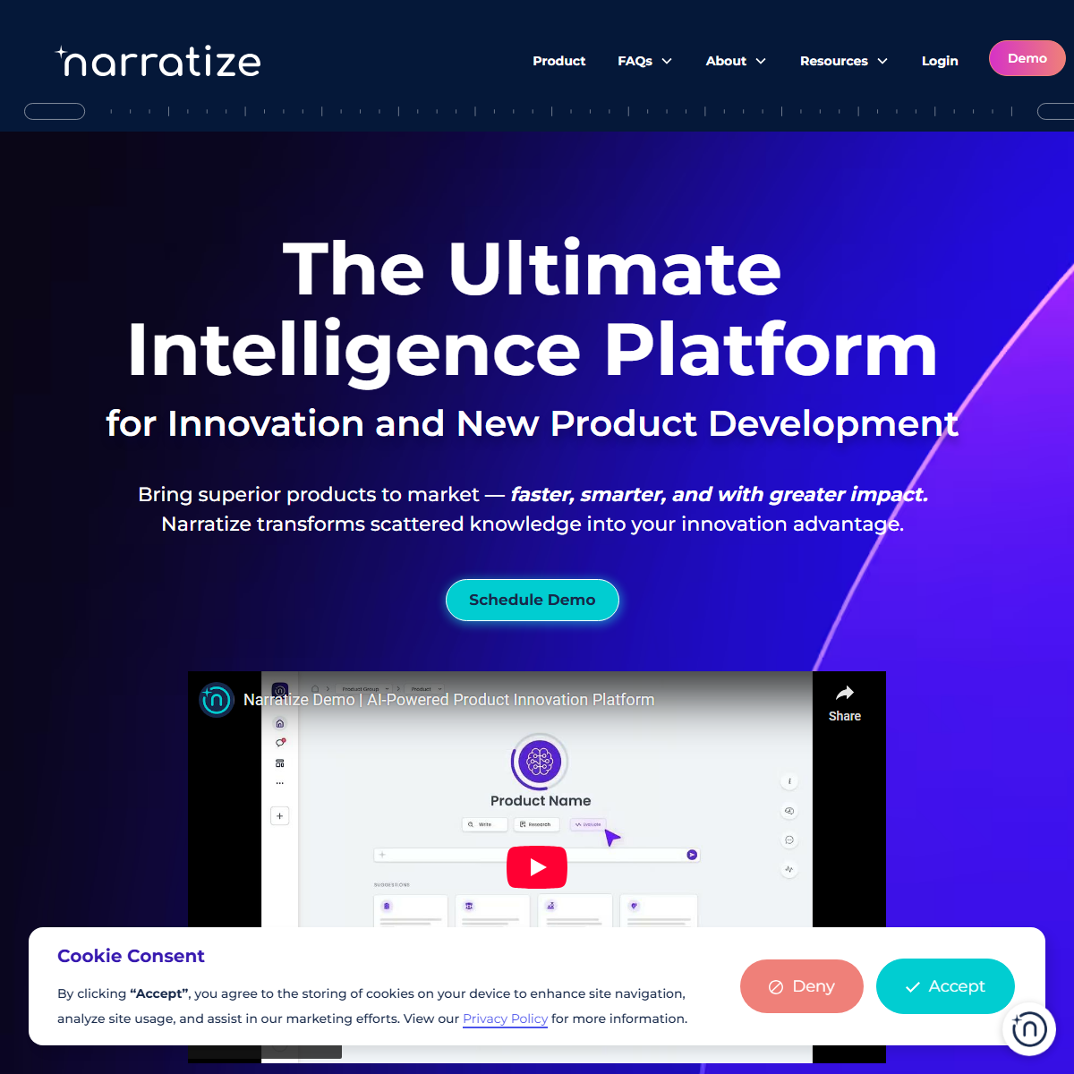 Narratize - marketing Tool Screenshot