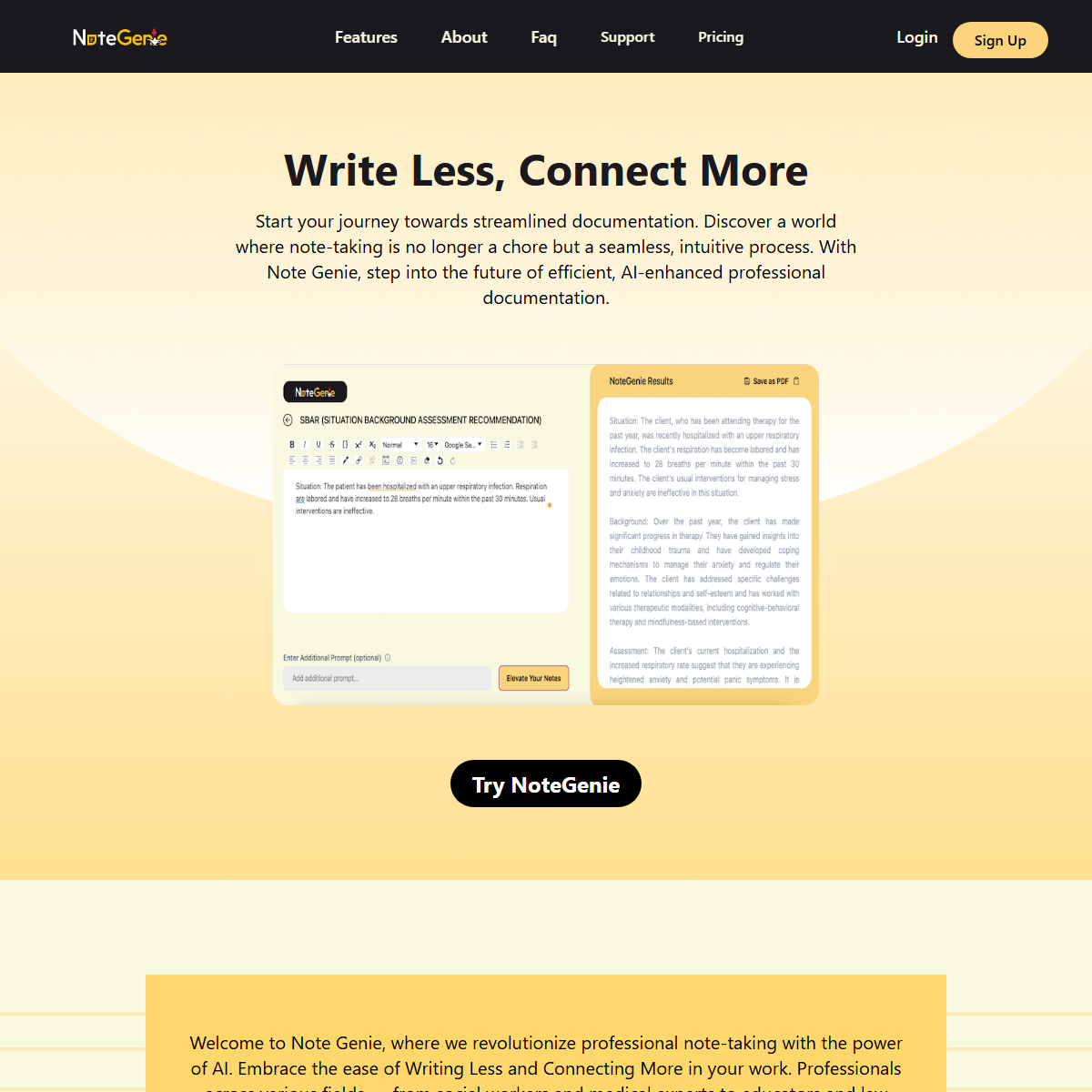 NoteGenie - transcriber Tool Screenshot