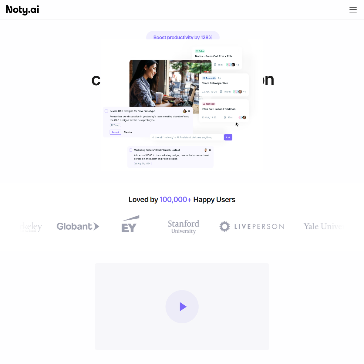 Noty.ai - transcriber Tool Screenshot
