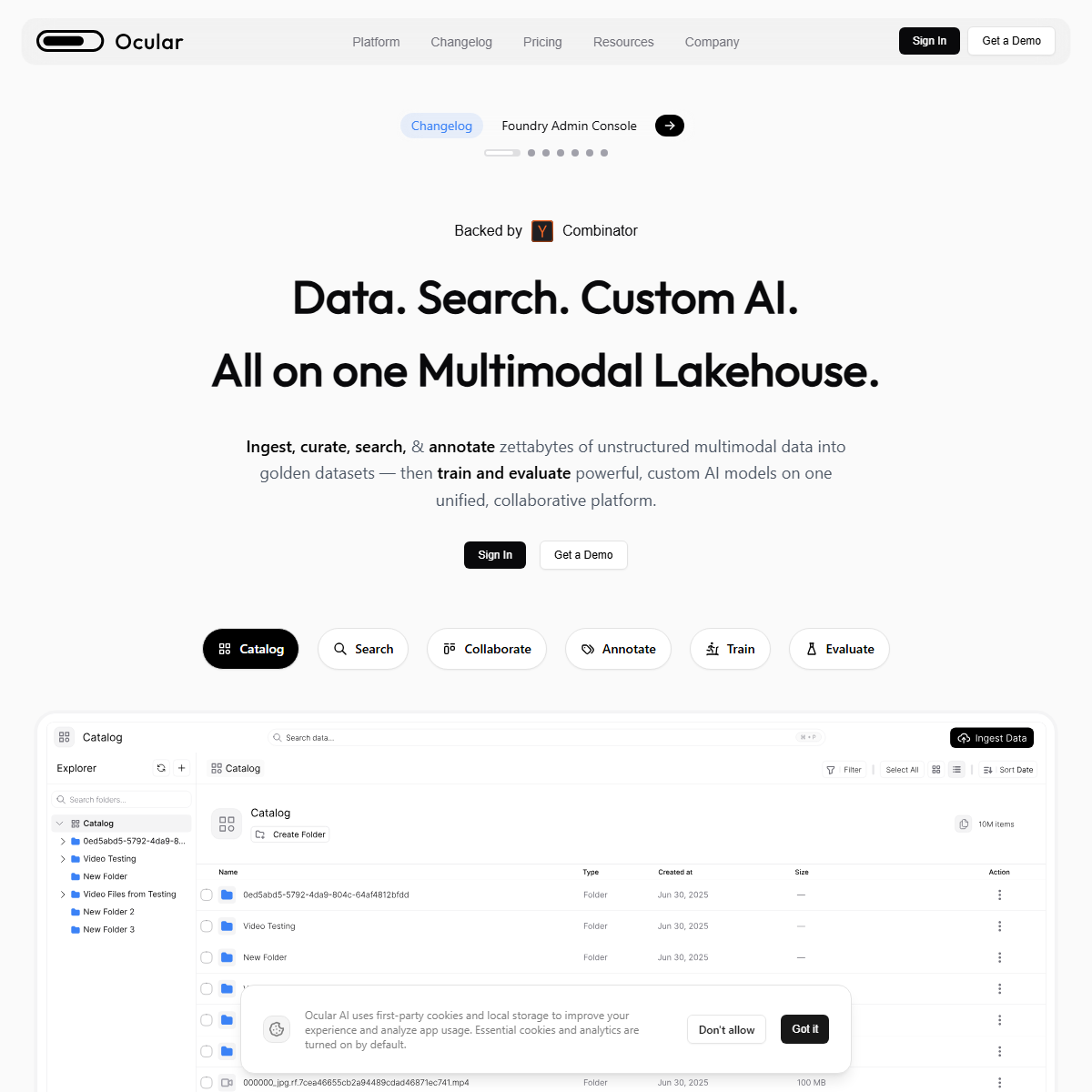Ocular AI - project management Tool Screenshot