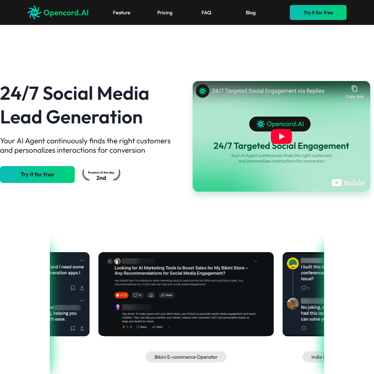 Opencord AI - marketing Tool