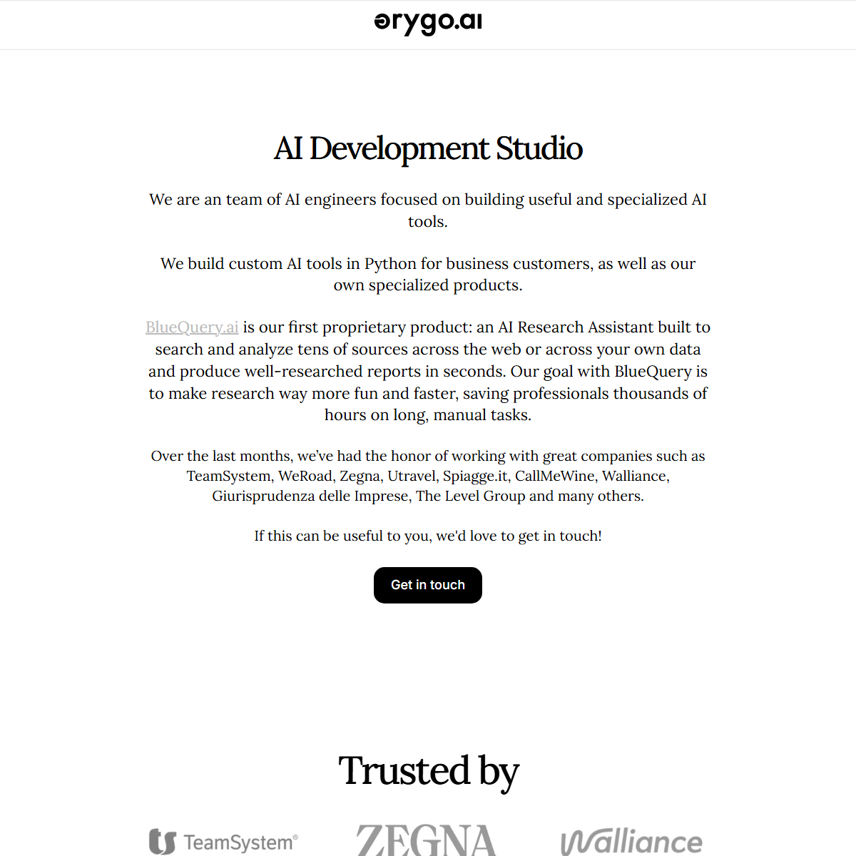 Orygo AI - project management Tool Screenshot