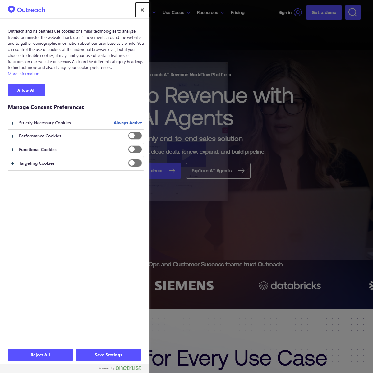 Outreach - sales assistant Tool Screenshot