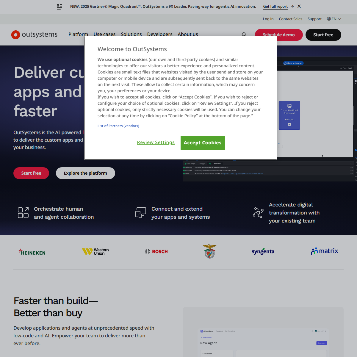 OutSystems - low-code/no-code Tool Screenshot