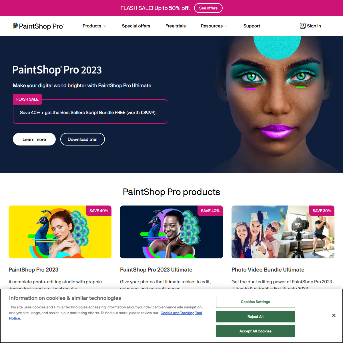 PaintShop Pro - image editing Tool Screenshot