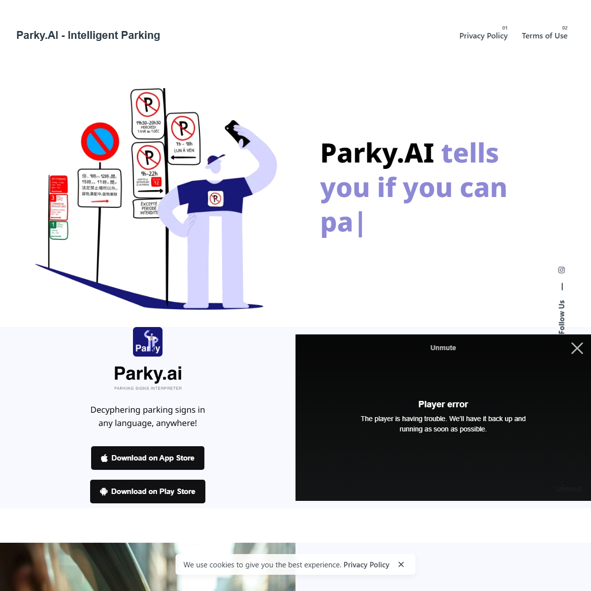 Parky.AI - personal assistant Tool Screenshot