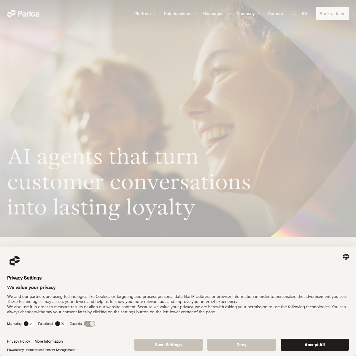 Parloa - AI chatbots Tool Screenshot