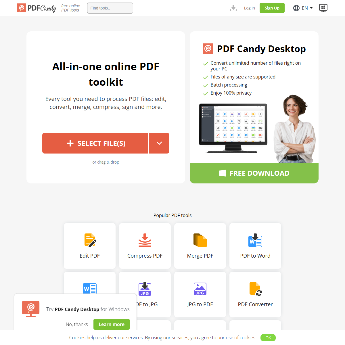 PDF Candy - image editing Tool Screenshot