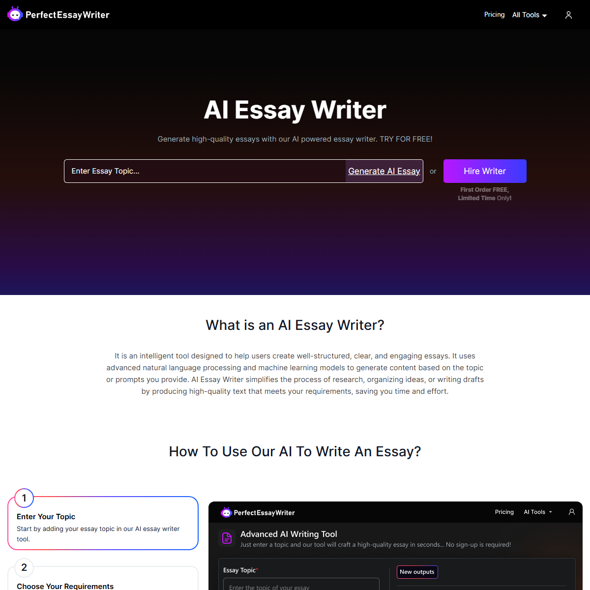 PerfectEssayWriter - writing generators Tool Screenshot