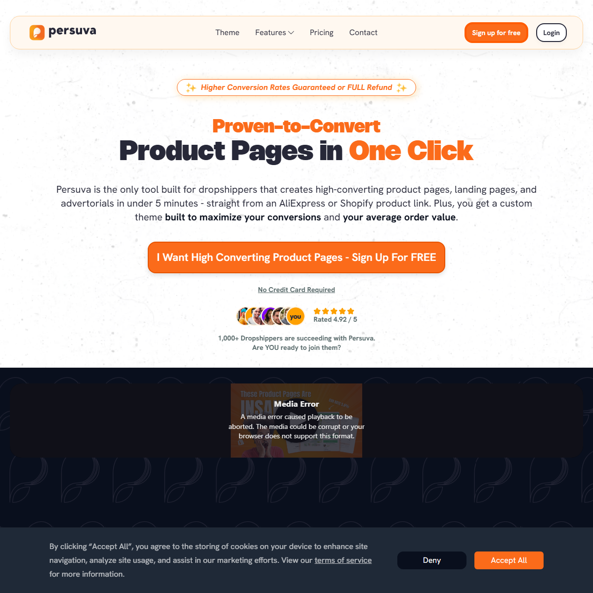 Persuva - copywriting Tool Screenshot
