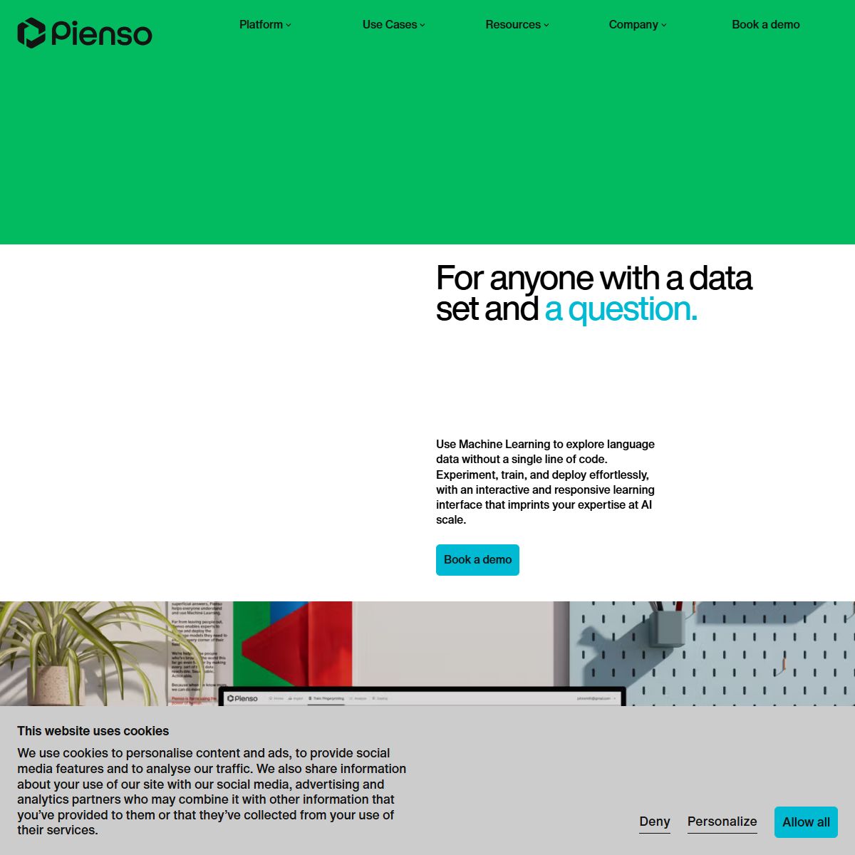 Pienso - research Tool Screenshot