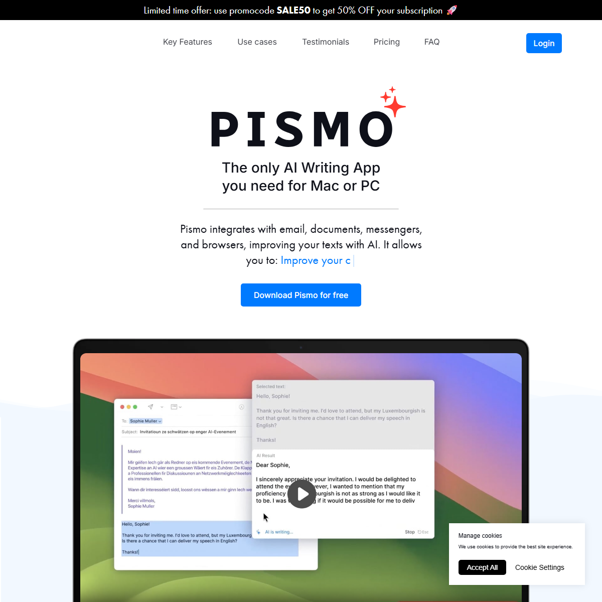 Pismo - translator Tool Screenshot