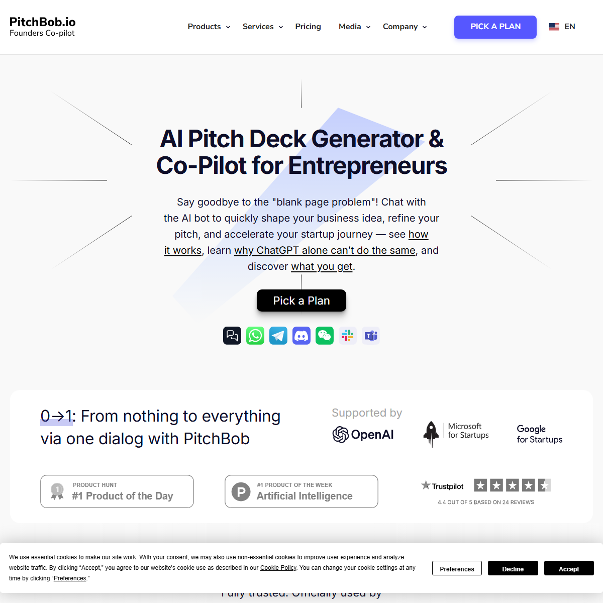 PitchBob.io - presentations Tool Screenshot