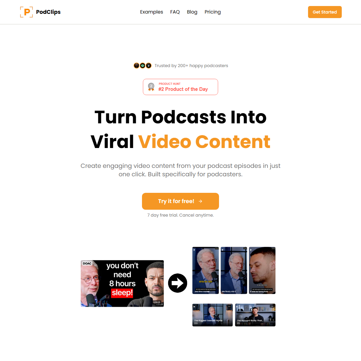 PodClips - social media Tool Screenshot