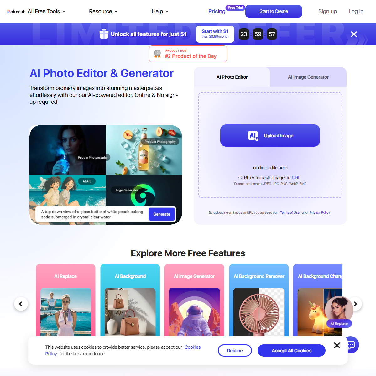 Pokecut - image editing Tool Screenshot