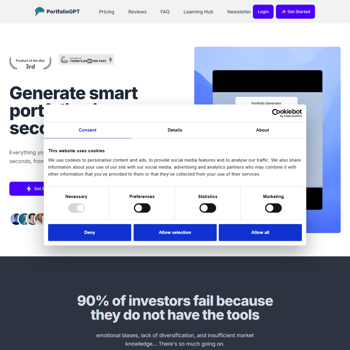PortfolioGPT - finance Tool Screenshot