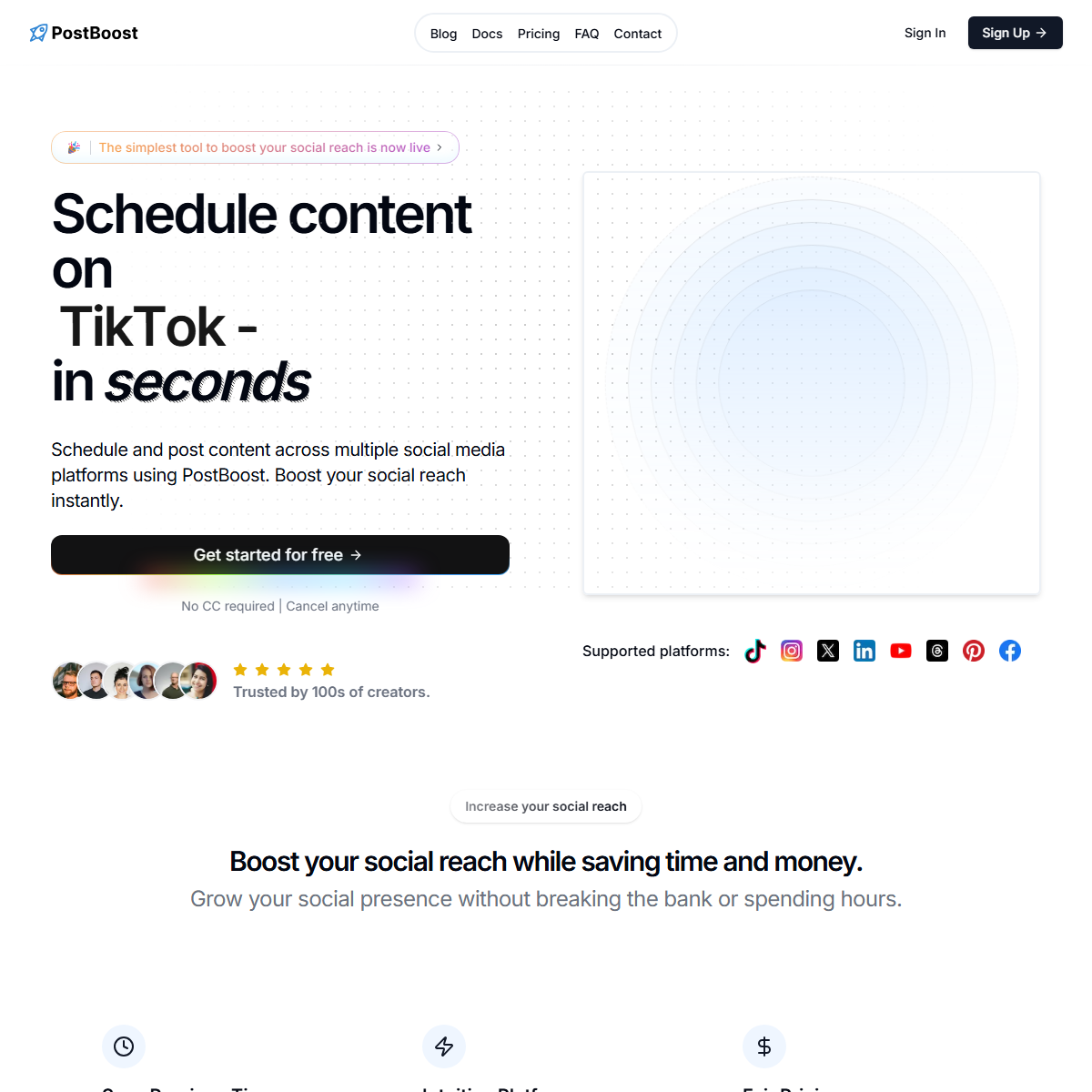 Post-Boost - social media Tool Screenshot
