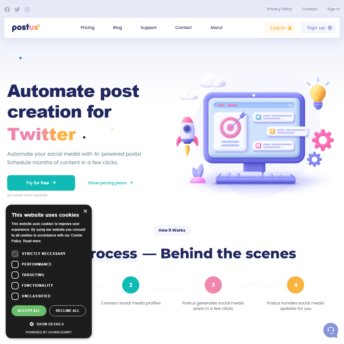 Postus - social media Tool Screenshot