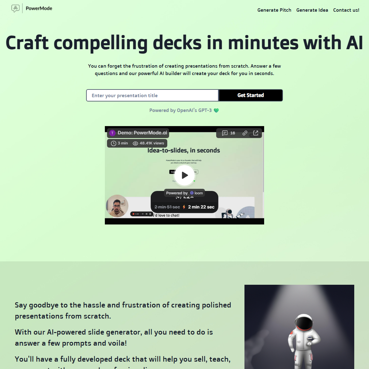 PowerMode AI - presentations Tool