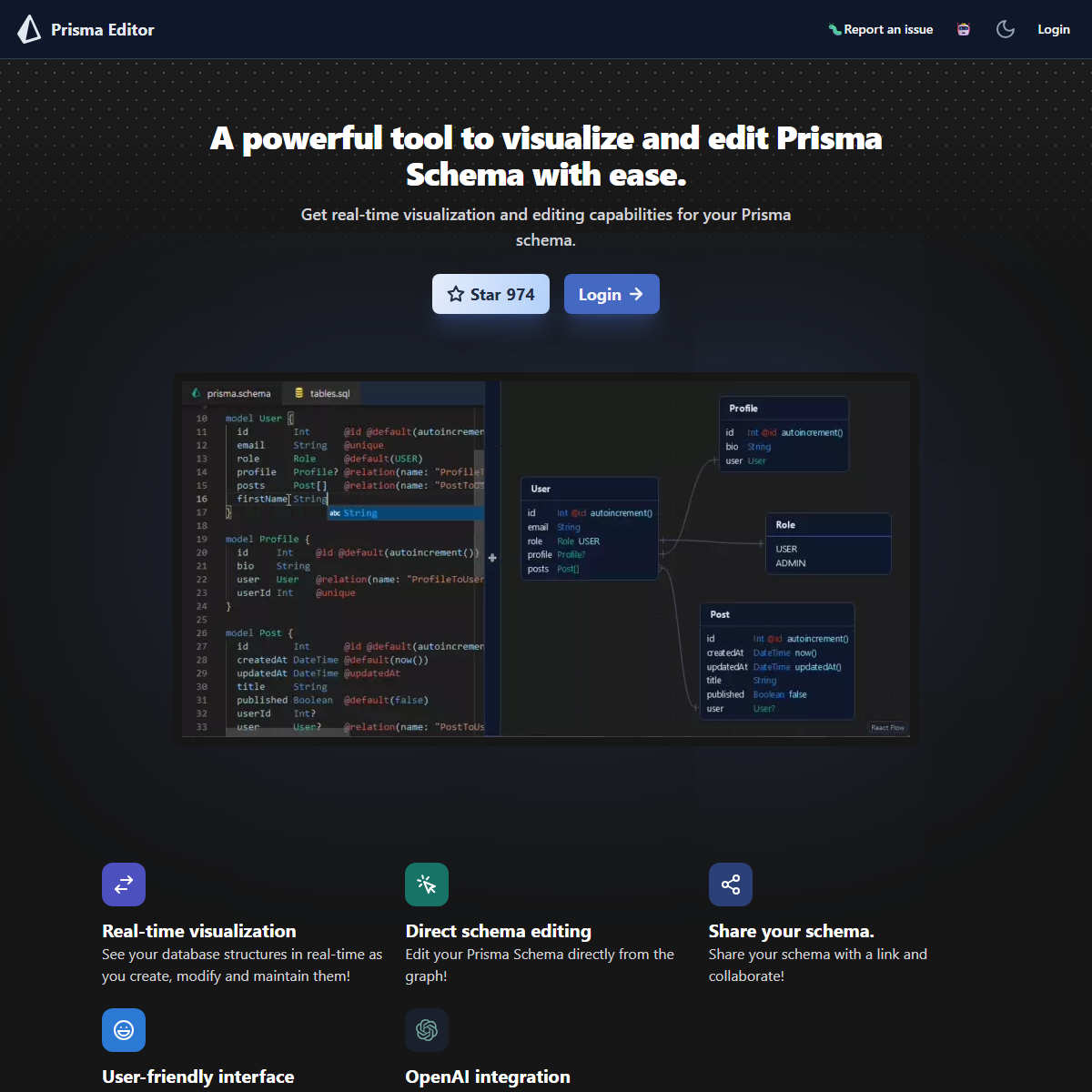 Prisma Editor - SQL Tool Screenshot