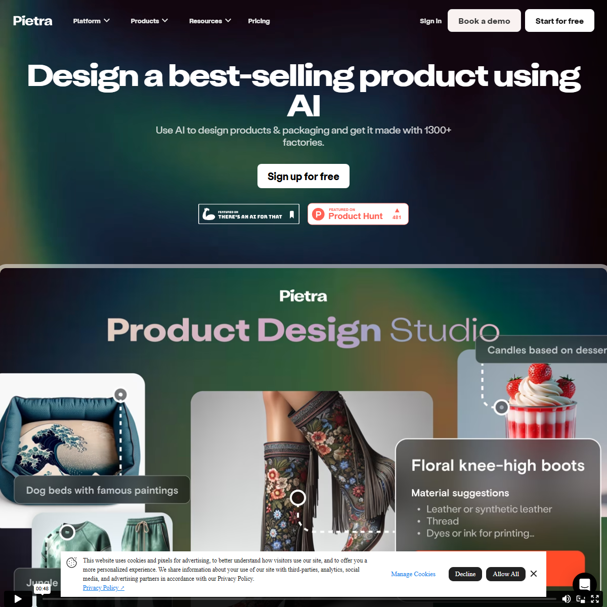 Product Design Studio - design generators Tool Screenshot