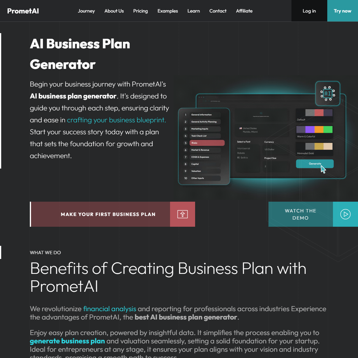 PrometAI - startup tools Tool Screenshot