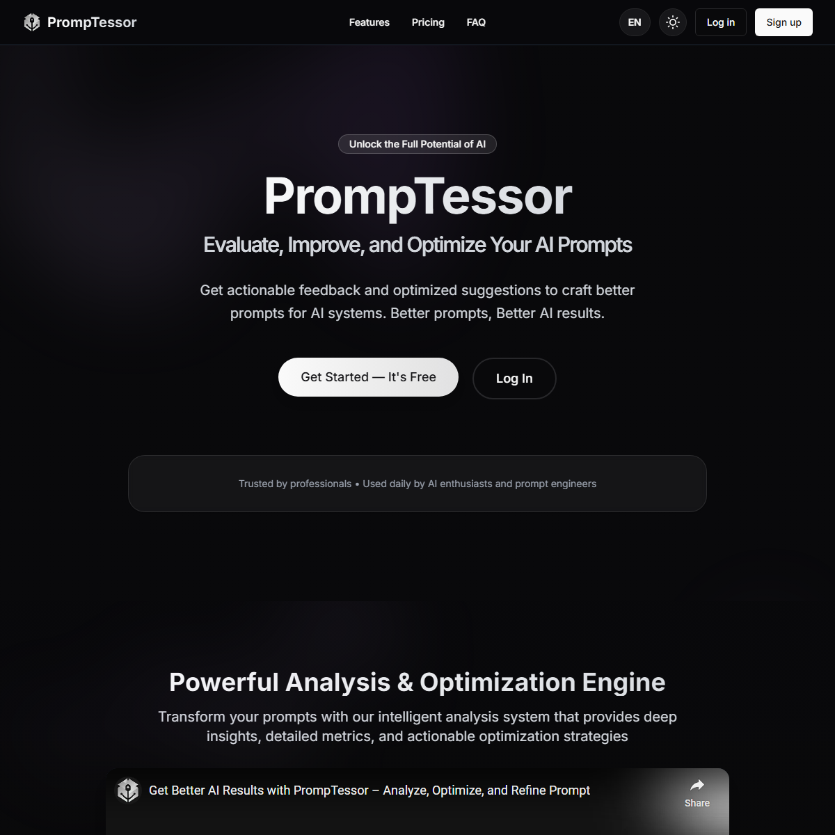 PrompTessor - prompt generators Tool Screenshot