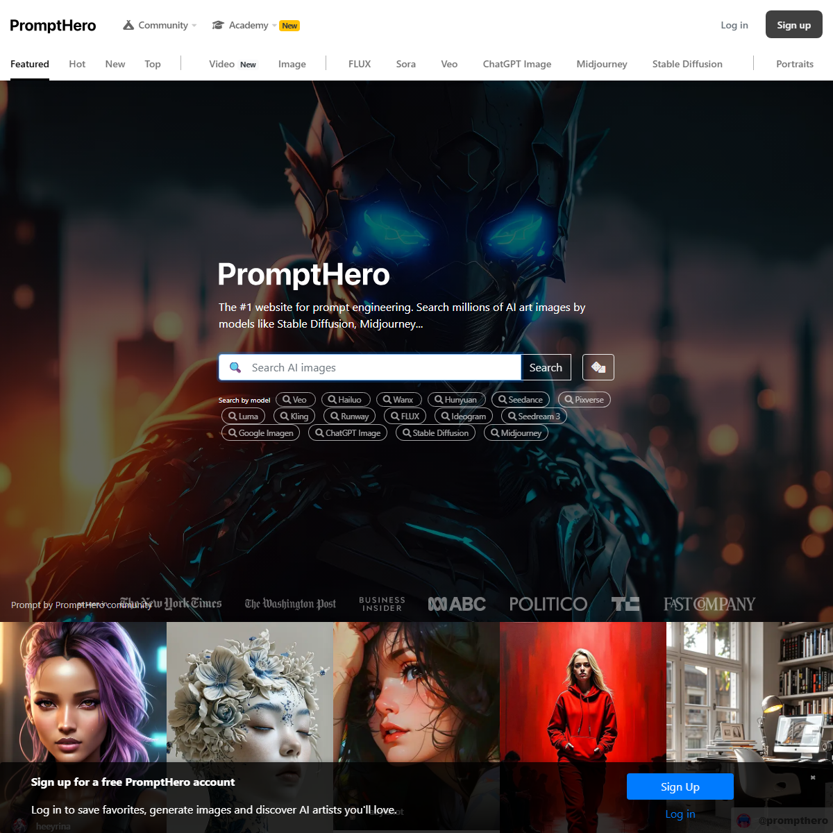 PromptHero - prompt generators Tool