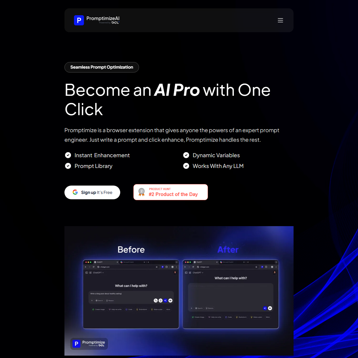 Promptimize - prompt generators Tool