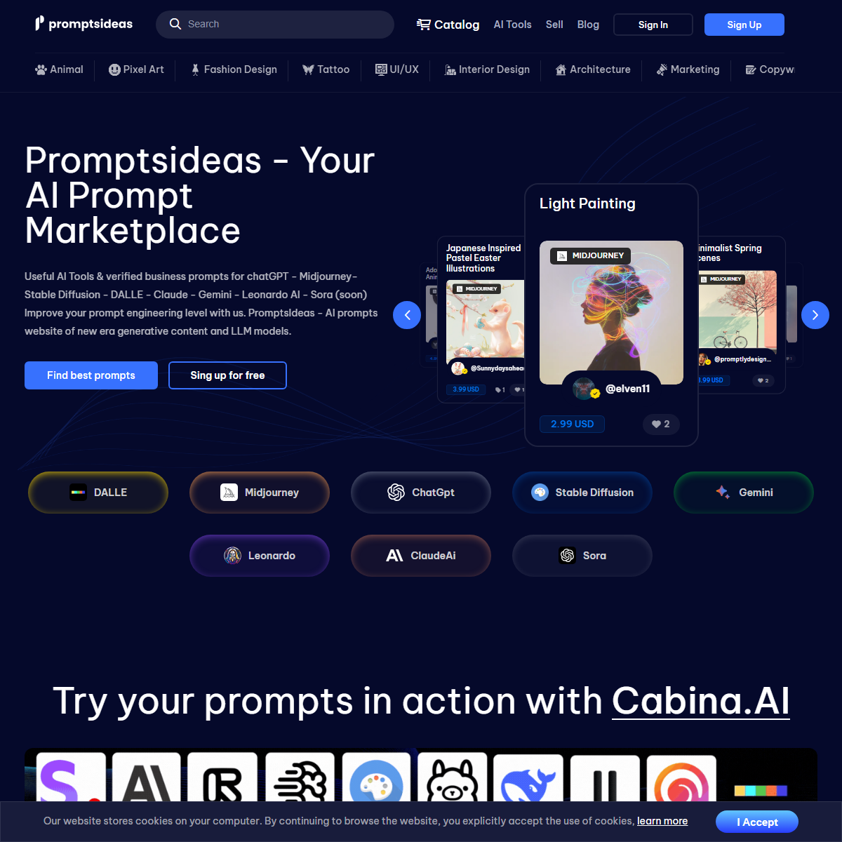 PromptsIdeas - prompt generators Tool Screenshot