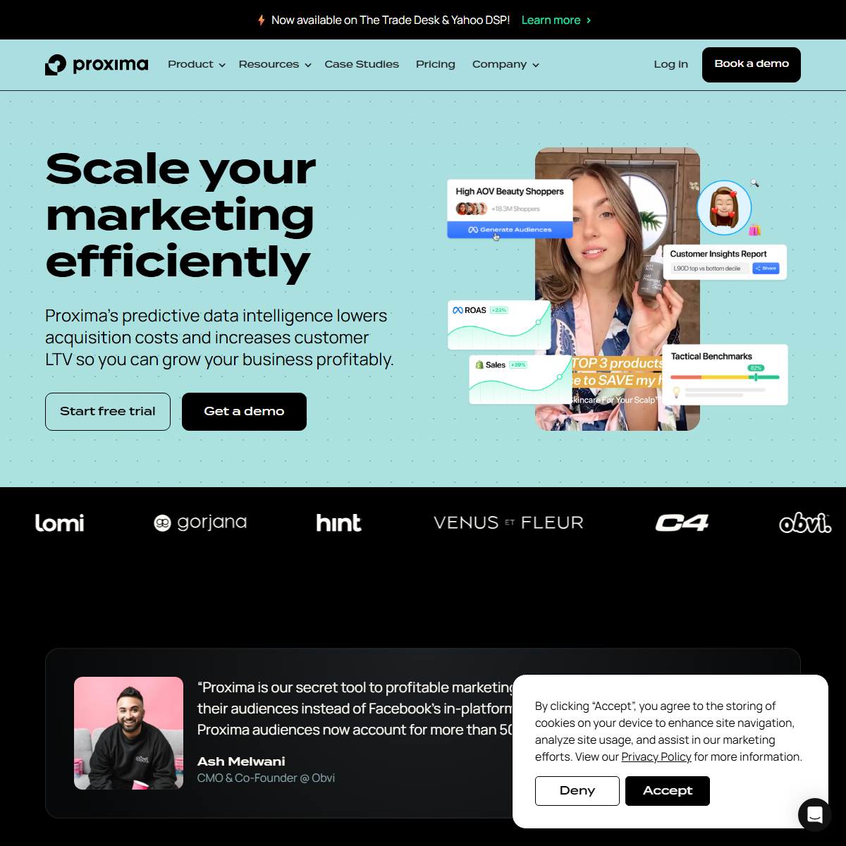 Proxima - marketing Tool Screenshot