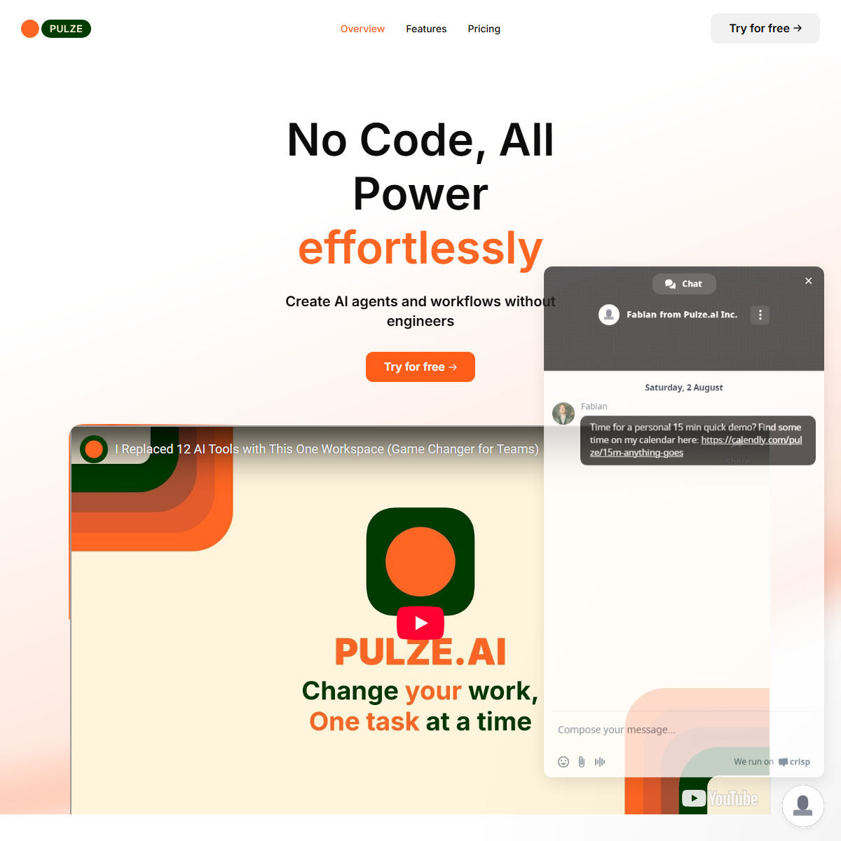Pulze - low-code/no-code Tool Screenshot